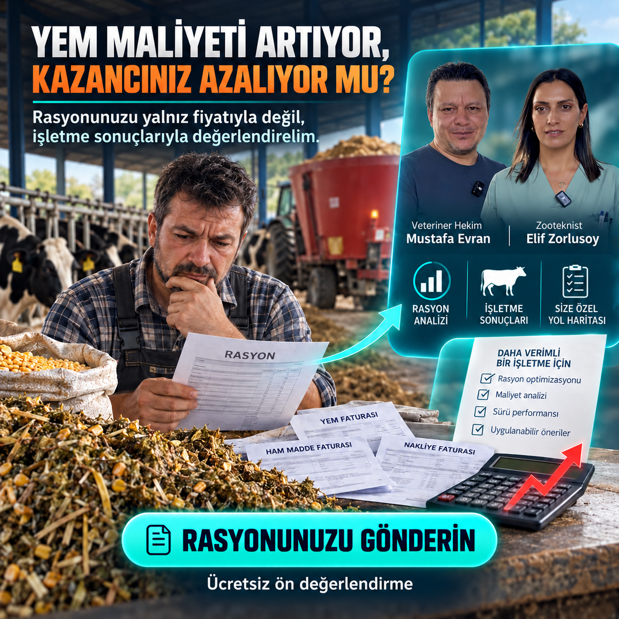 Mustafa Evran ve Elif Zorlusoy ile rasyon ve işletme değerlendirmesi tanıtımı